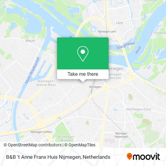 B&B 't Anne Franx Huis Nijmegen map