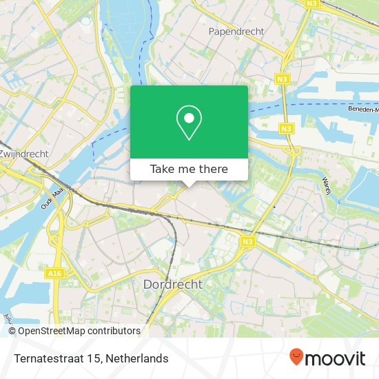 Ternatestraat 15, 3312 XW Dordrecht map