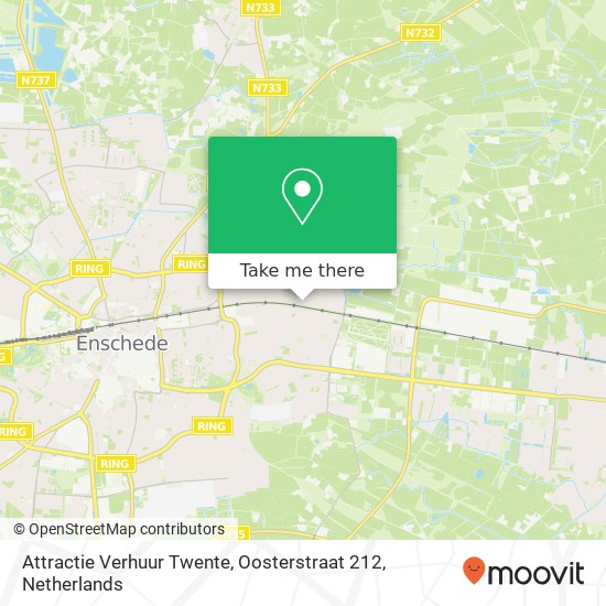 Attractie Verhuur Twente, Oosterstraat 212 map