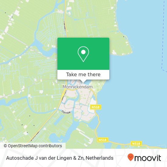 Autoschade J van der Lingen & Zn map