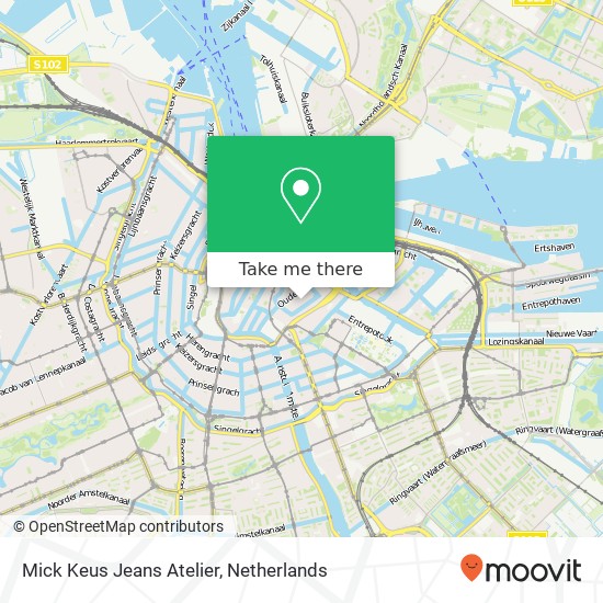 Mick Keus Jeans Atelier, Nieuwe Uilenburgerstraat 59 map