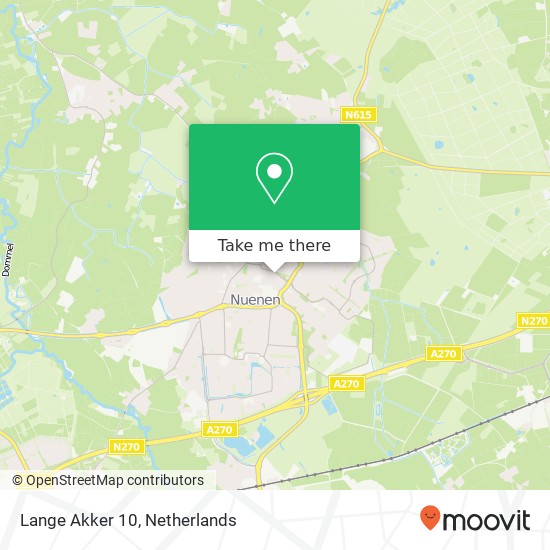 Lange Akker 10, 5671 LA Nuenen map