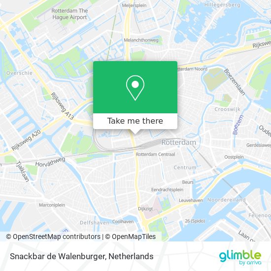 Snackbar de Walenburger map