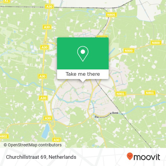 Churchillstraat 69, 3772 KV Barneveld map