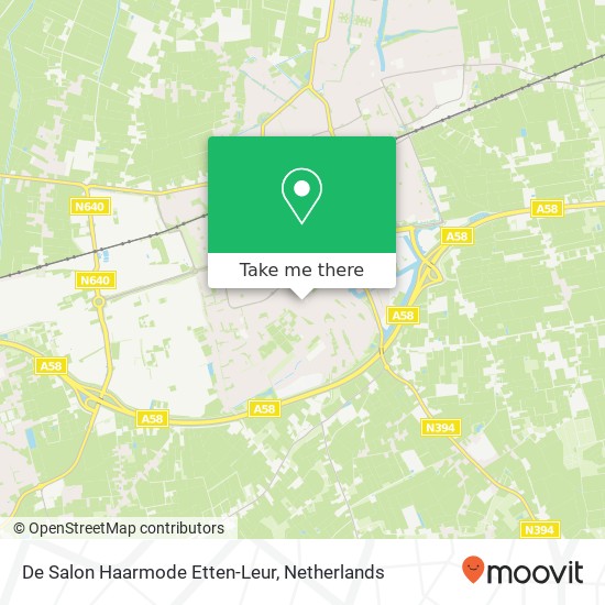 De Salon Haarmode Etten-Leur, Kerkwerve 9 map