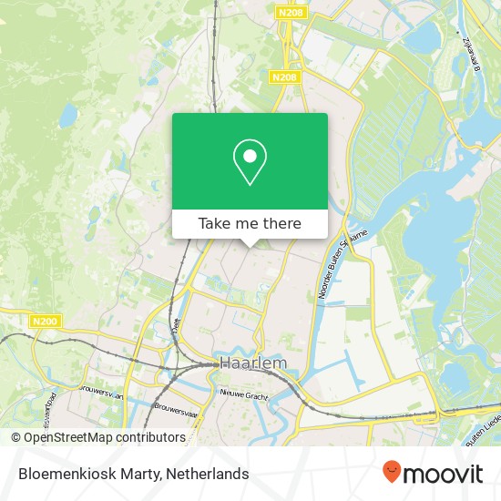 Bloemenkiosk Marty, Marnixplein map