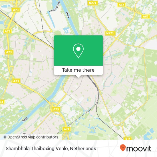 Shambhala Thaiboxing Venlo, Sinselveldstraat 25 map