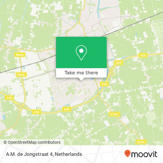 A.M. de Jongstraat 4, 4873 CL Etten-Leur Karte