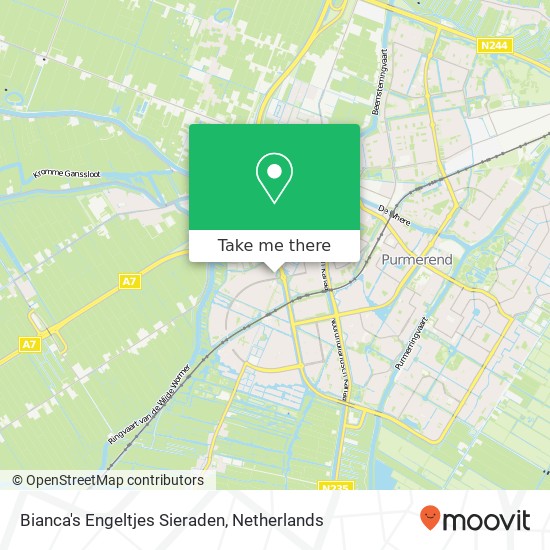 Bianca's Engeltjes Sieraden, Trinidadstraat 67 map