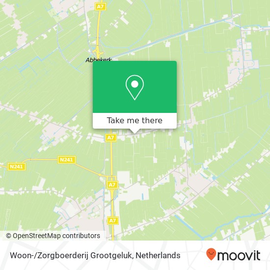 Woon- / Zorgboerderij Grootgeluk, Oosterstraat 42 map