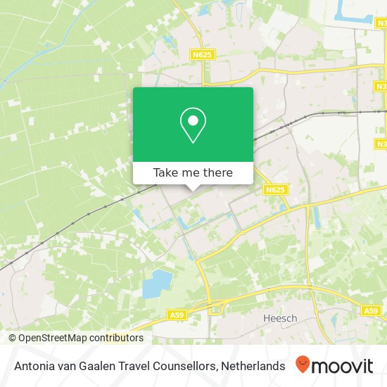 Antonia van Gaalen Travel Counsellors map