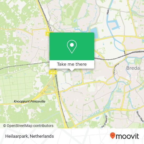 Heilaarpark, 4814 NX Breda Karte