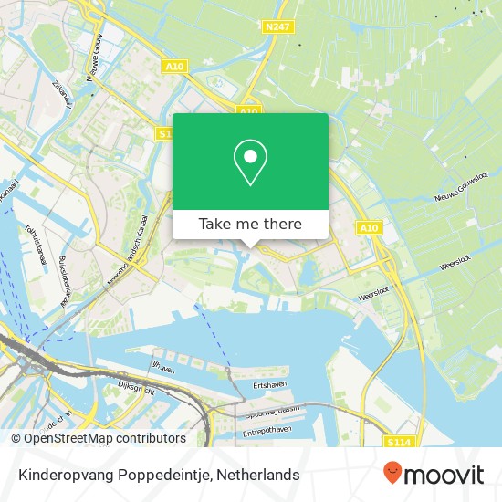 Kinderopvang Poppedeintje, Nieuwendammerdijk 349 map