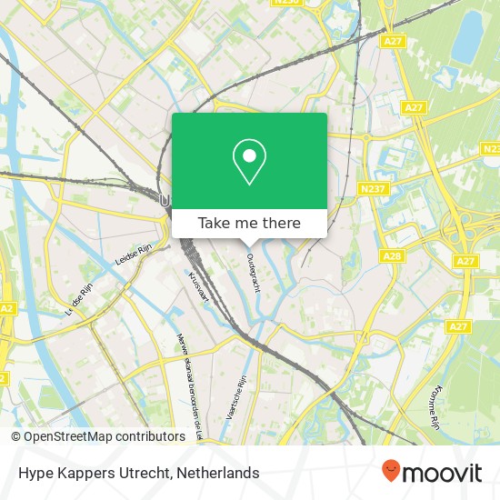 Hype Kappers Utrecht map