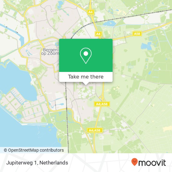 Jupiterweg 1, 4624 AJ Bergen op Zoom map