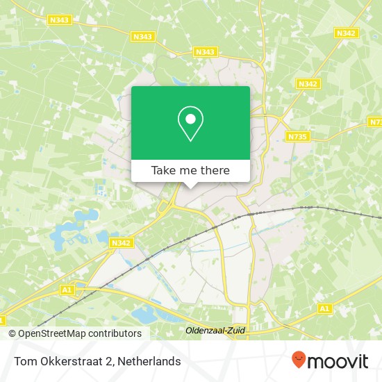 Tom Okkerstraat 2, 7572 EE Oldenzaal map