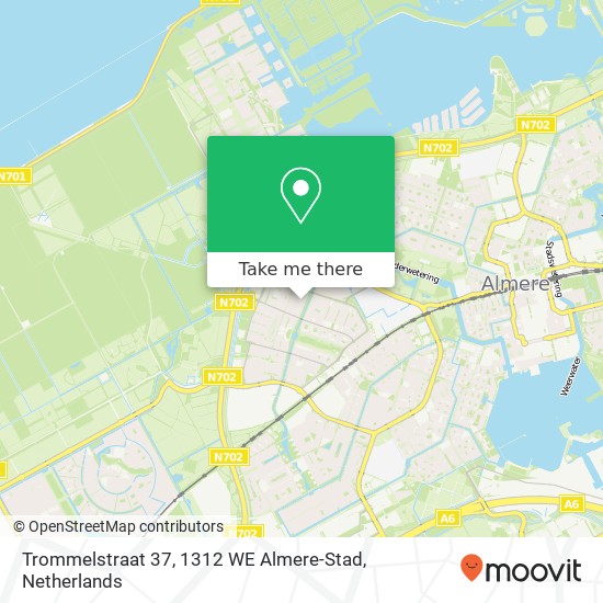 Trommelstraat 37, 1312 WE Almere-Stad Karte
