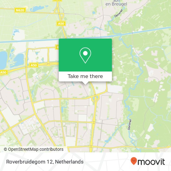 Roverbruidegom 12, 5629 KT Eindhoven Karte