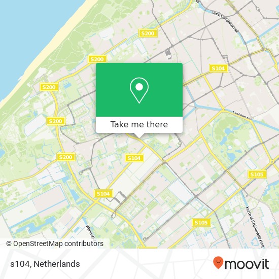 s104, 2552 Den Haag map