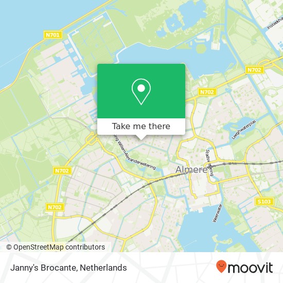 Janny's Brocante, Kaneelstraat 10 map