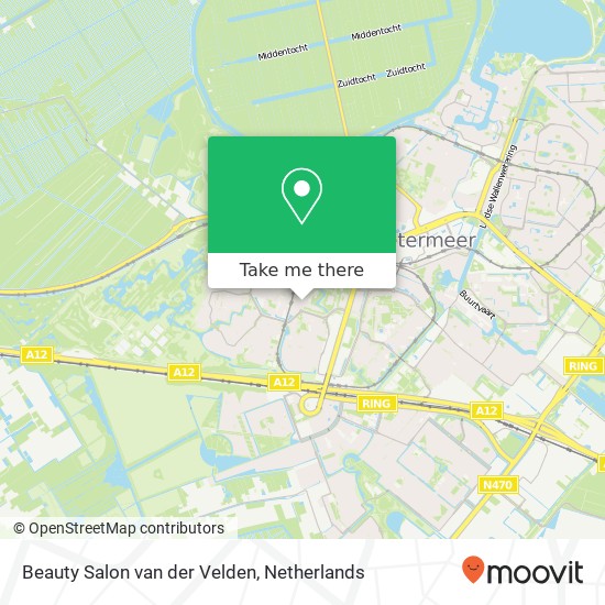 Beauty Salon van der Velden, Albrandswaard map