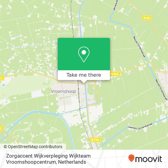 Zorgaccent Wijkverpleging Wijkteam Vroomshoopcentrum, Boegstaete 14 map