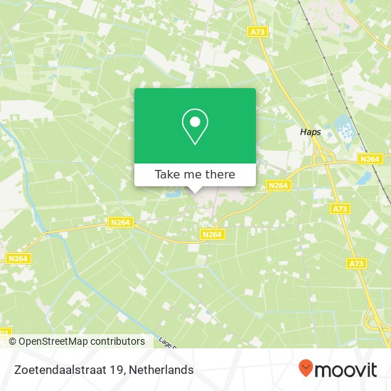 Zoetendaalstraat 19, 5443 AM Haps map