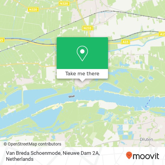 Van Breda Schoenmode, Nieuwe Dam 2A map