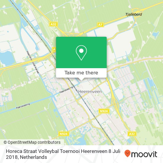 Horeca Straat Volleybal Toernooi Heerenveen 8 Juli 2018, Vleesmarkt Karte