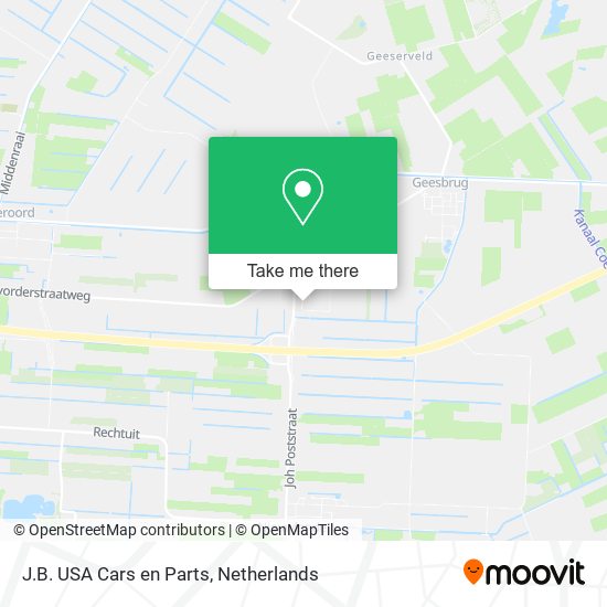 J.B. USA Cars en Parts map