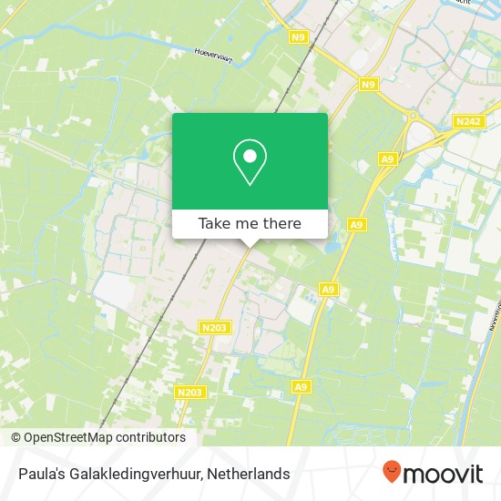 Paula's Galakledingverhuur, Kennemerstraatweg 438 Karte