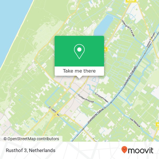 Rusthof 3, 2211 EC Noordwijkerhout map