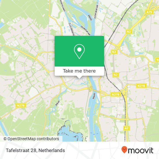 Tafelstraat 28, 6211 JD Maastricht Karte