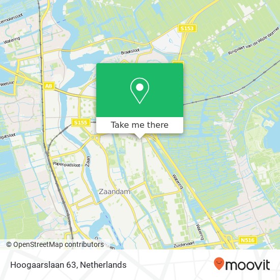 Hoogaarslaan 63, 1503 WD Zaandam map