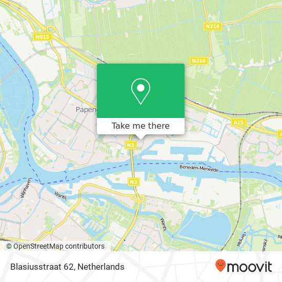Blasiusstraat 62, 3356 BS Papendrecht map