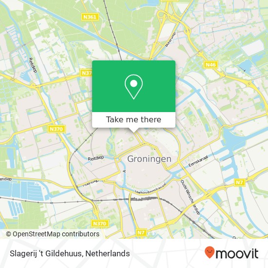 Slagerij 't Gildehuus, Nieuwe Ebbingestraat 66 map