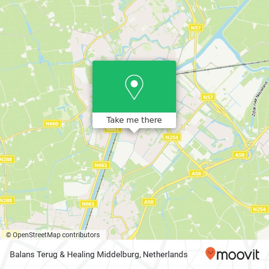 Balans Terug & Healing Middelburg map