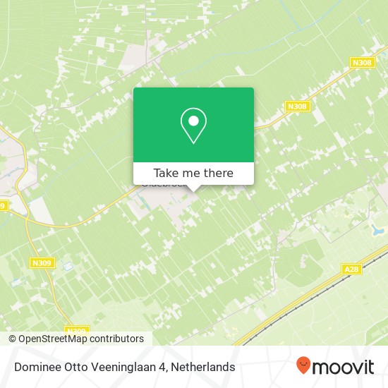 Dominee Otto Veeninglaan 4, 8096 XE Oldebroek map