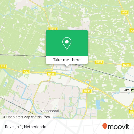 Ravelijn 1, 3905 NT Veenendaal Karte