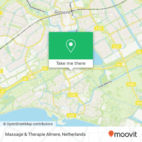 Massage & Therapie Almere, De Steiger 74 Karte