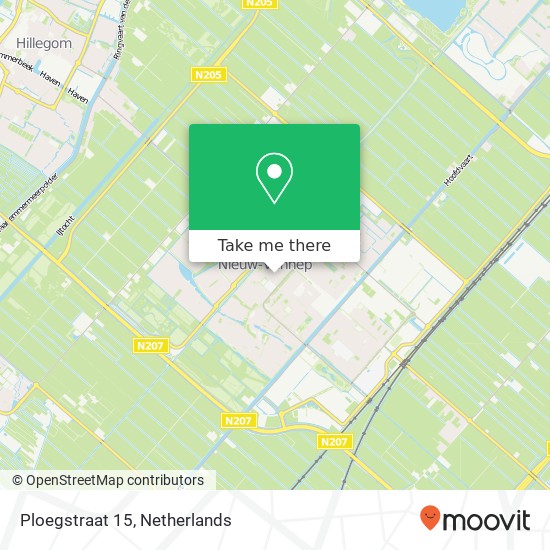 Ploegstraat 15, 2151 BL Nieuw-Vennep map
