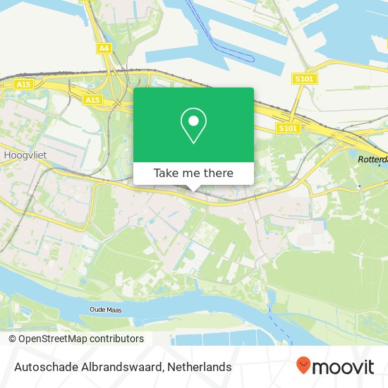 Autoschade Albrandswaard map