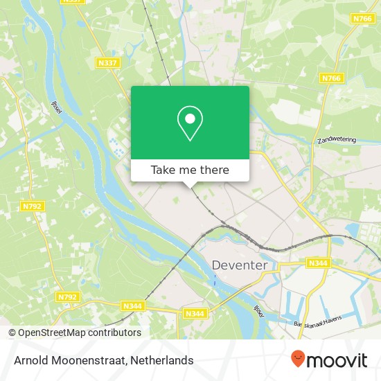 Arnold Moonenstraat, 7412 EL Deventer map