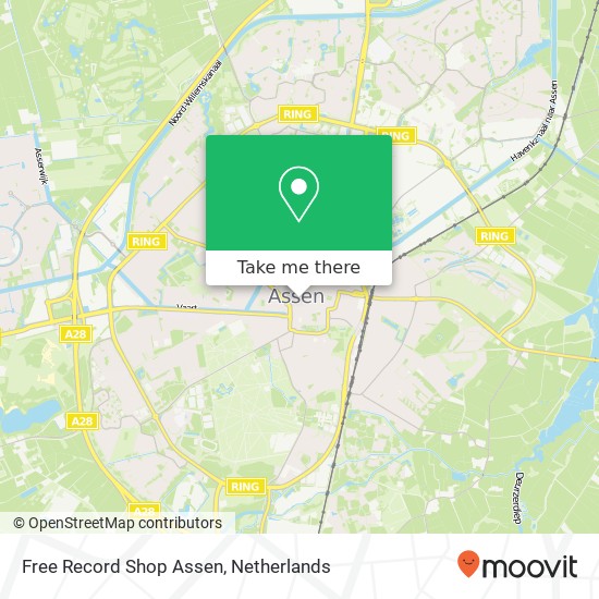 Free Record Shop Assen, Koopmansplein Karte