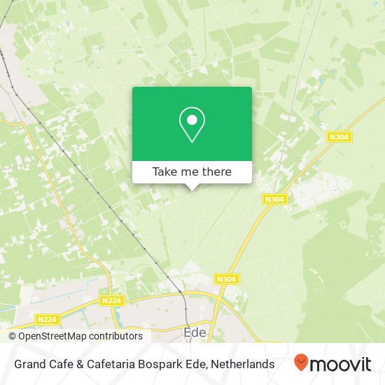 Grand Cafe & Cafetaria Bospark Ede, Zonneoordlaan 47 map