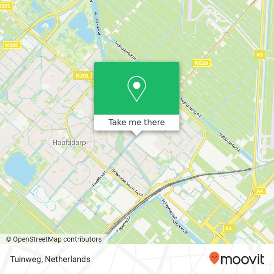 Tuinweg, 2132 Hoofddorp Karte