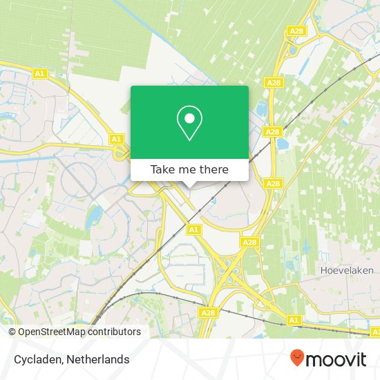 Cycladen, 3825 Amersfoort map