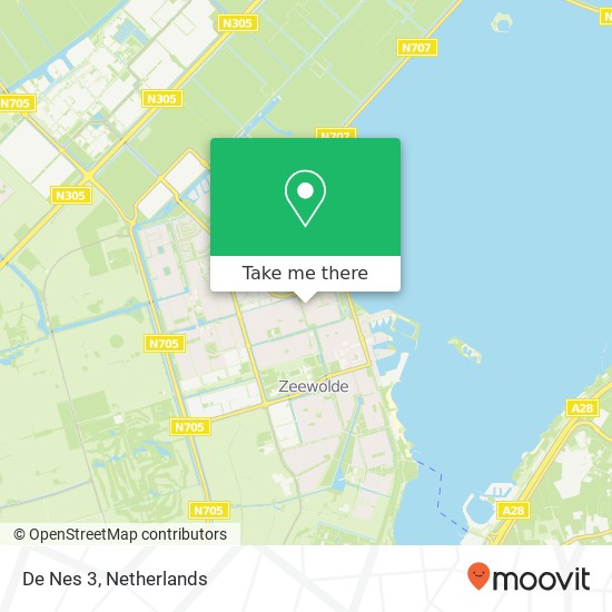 De Nes 3, 3891 ZL Zeewolde map