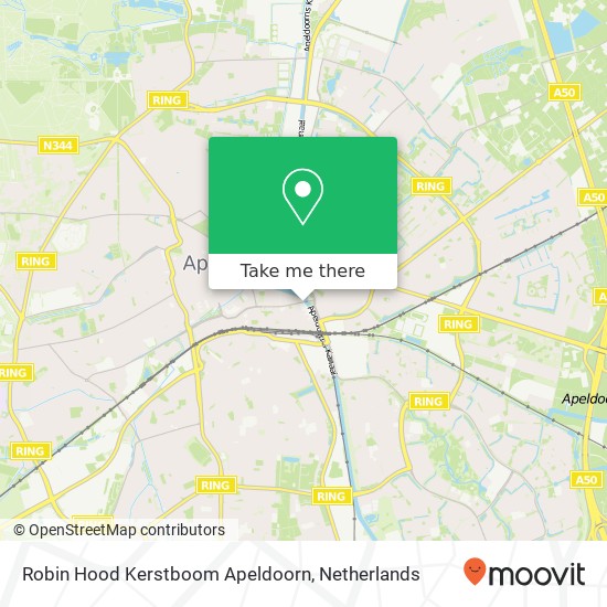 Robin Hood Kerstboom Apeldoorn, Molenstraat-Centrum 284 map