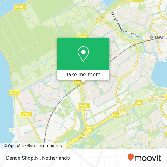 Dance-Shop.Nl, Vondelstraat 50 map